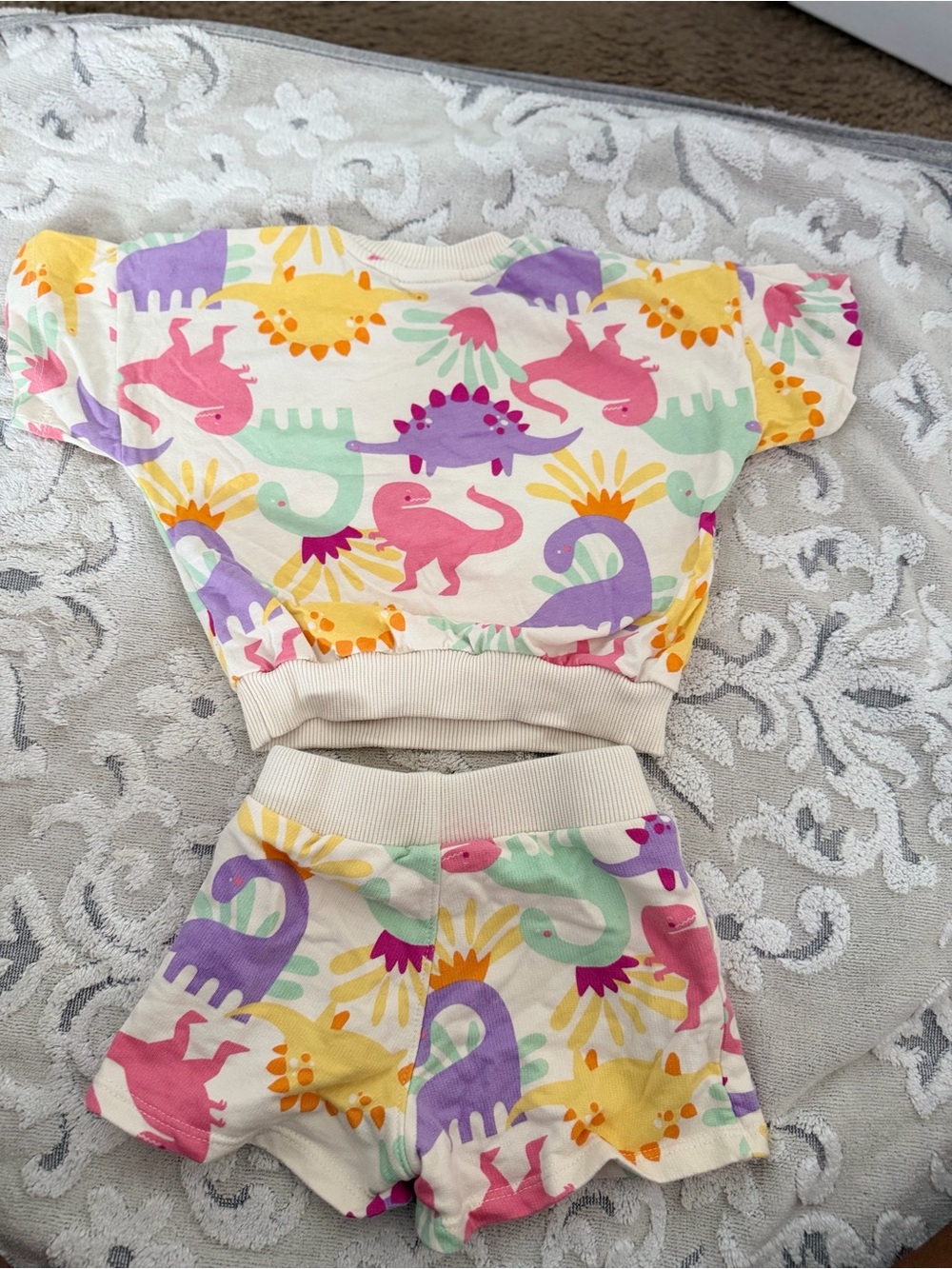 Cute Pastel Dinosaur Two-Piece Set